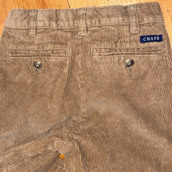 Chaps Pants Long Corduroy Tan Brown Holiday Pants Adjustable waistband Boys 6 - Picture 8 of 12